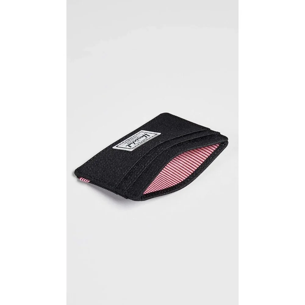 Herschel mens Charlie Rfid Card Case Wallet, black, One Size US